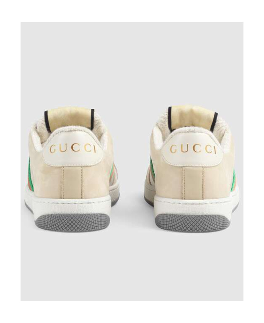 Gucci Screener Leather Sneaker In Nude