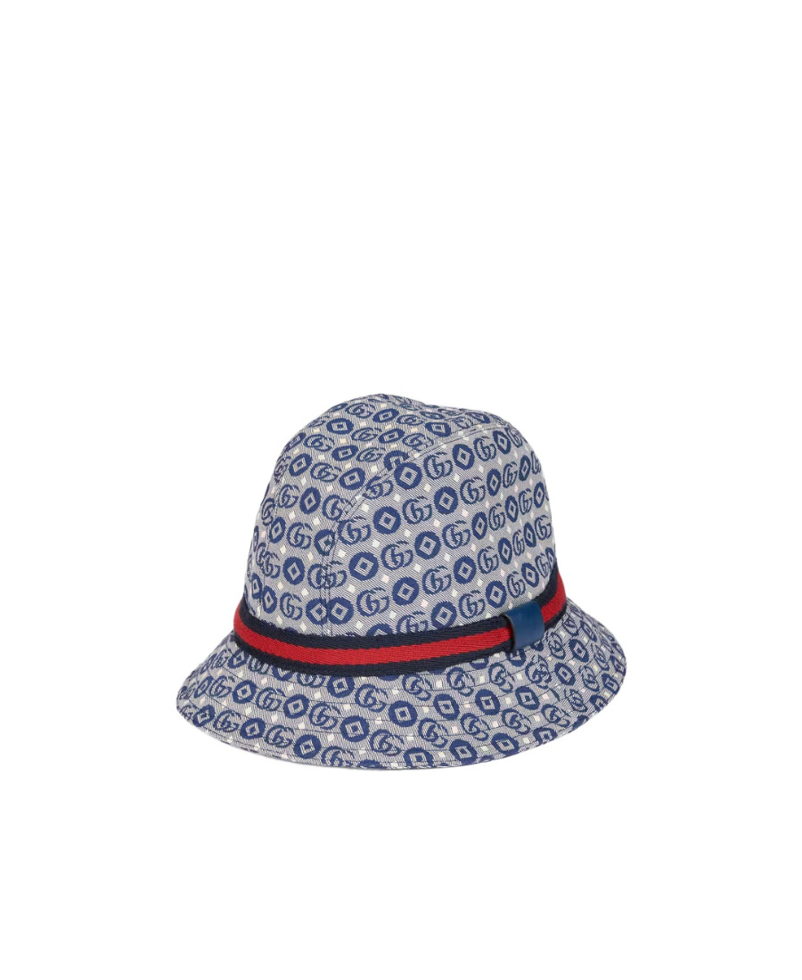 Gucci Gg Jacquard Canvas Fedora In Gray