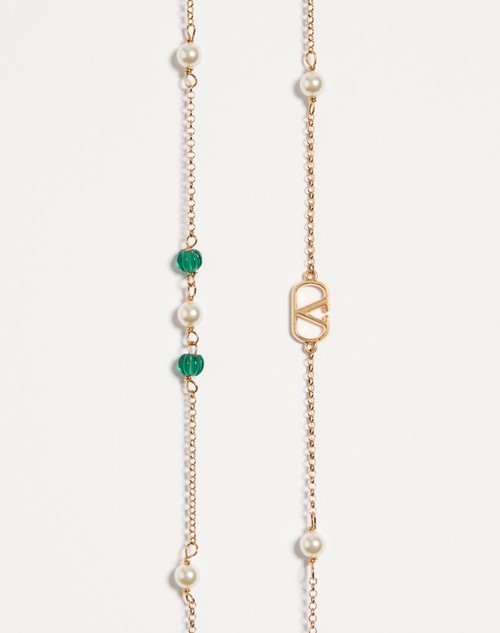 Valentino Vlogo Necklace In Gold