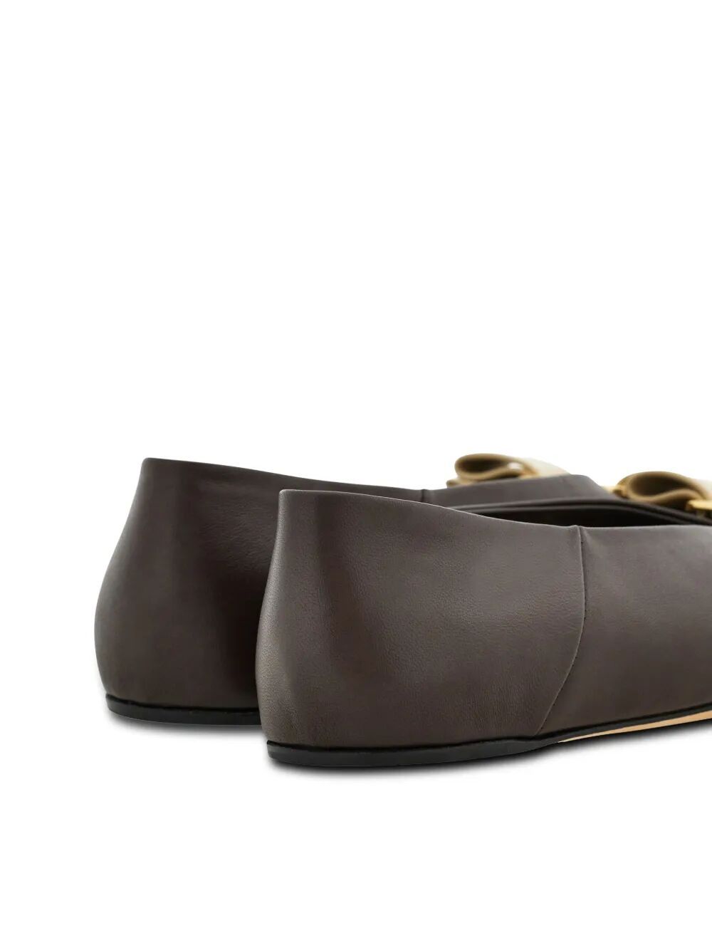 Ferragamo Vara Bow-detail Ballet Flats In Testa Di Moro
