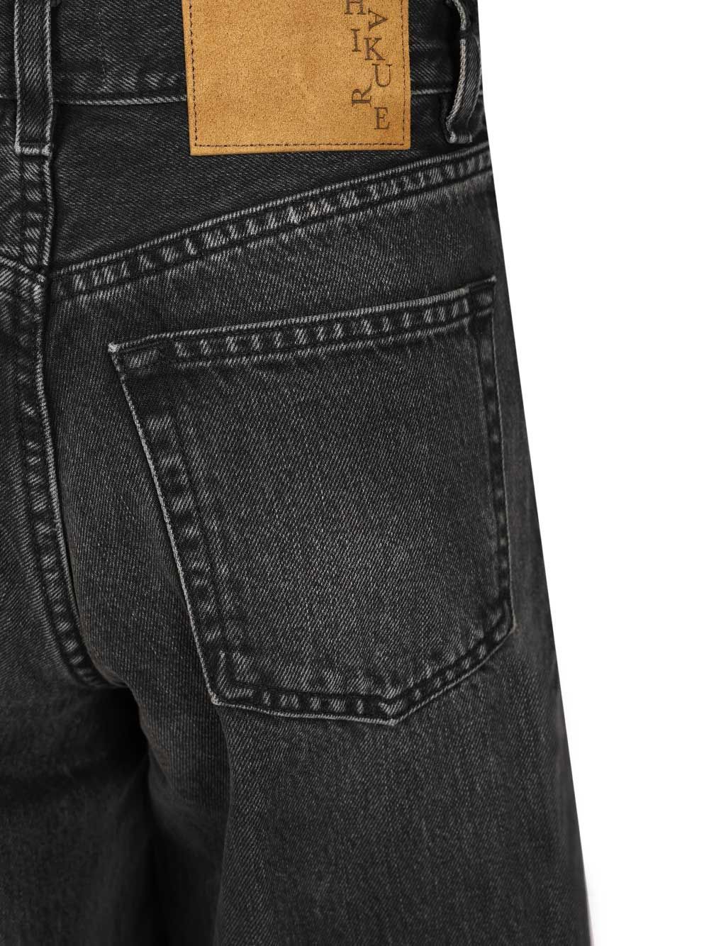 Haikure Bethany Wide-leg Denim Trousers In Black
