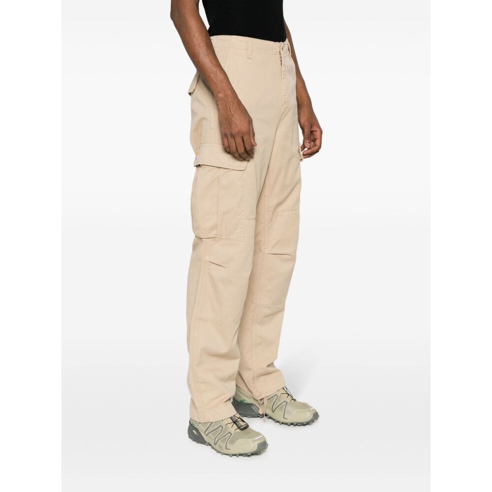 Carhartt Garment-dyed Cargo Trousers In Nude