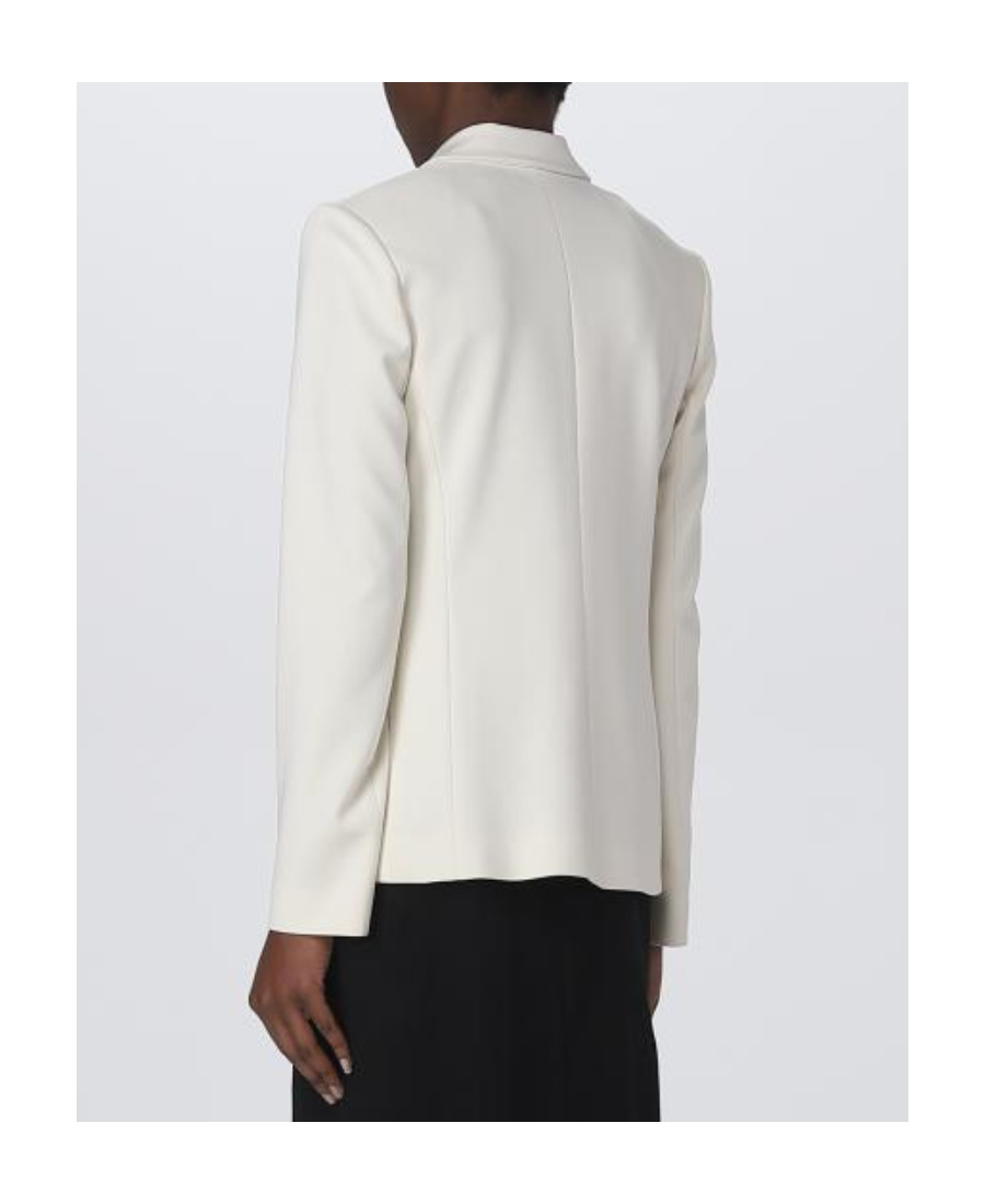 Pinko Logo-button Double-breasted Blazer In White