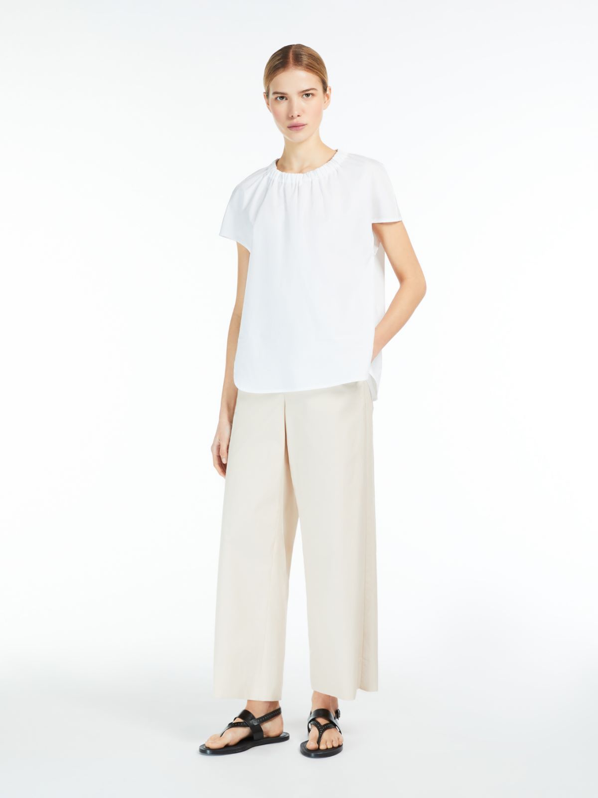 Max Mara Draw Rope Waist Sweatpants In White