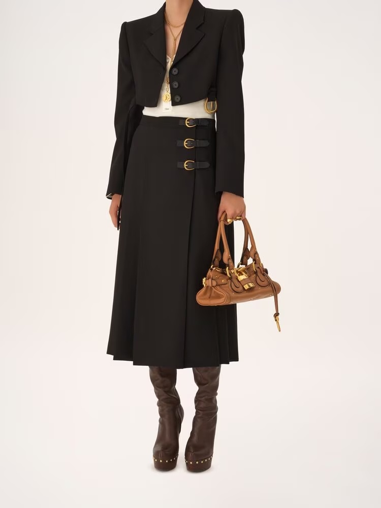 Chloé Brown Paddington Buffalo Leather Handbag In Brown