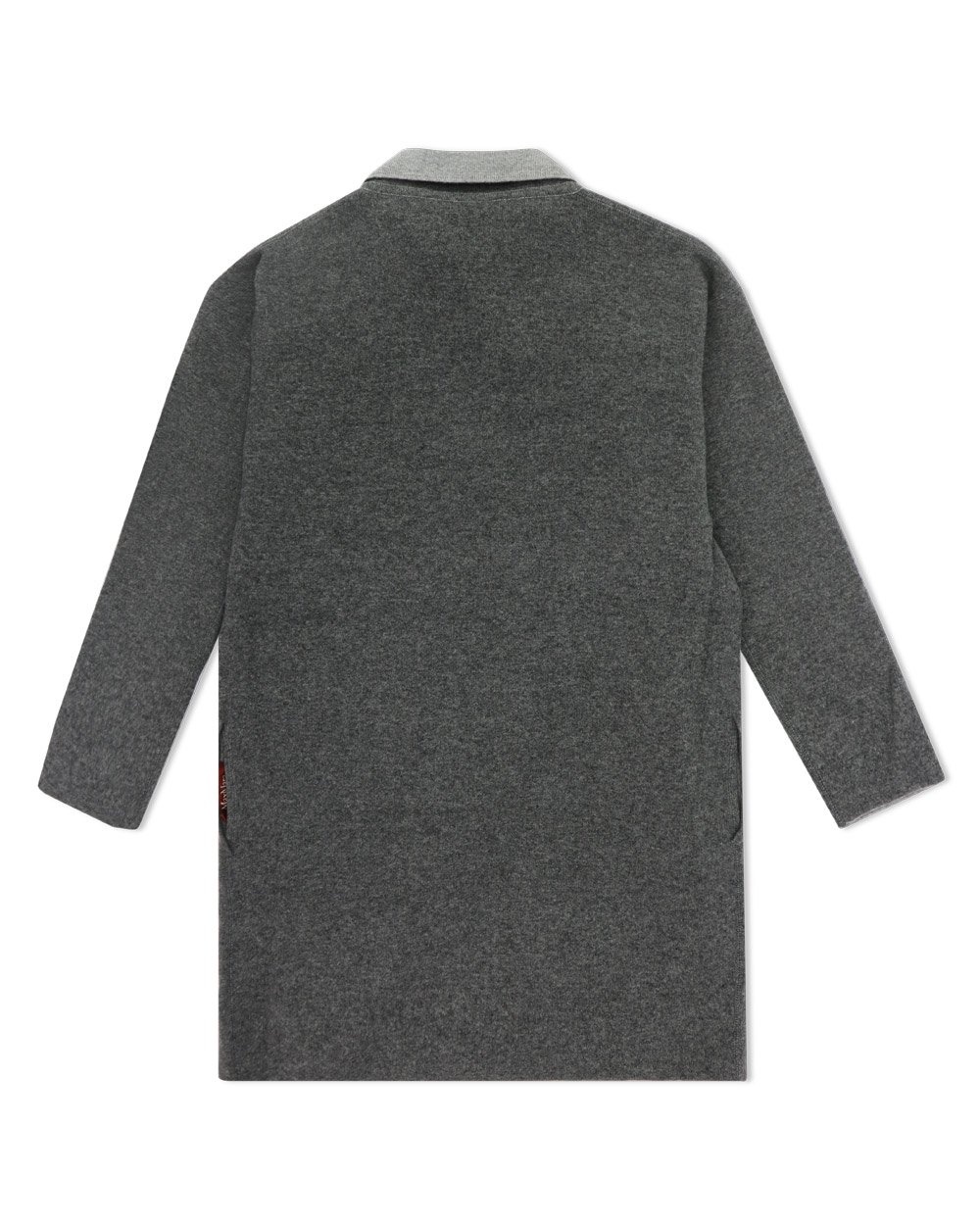 Max Mara Lapel Coat In Gray