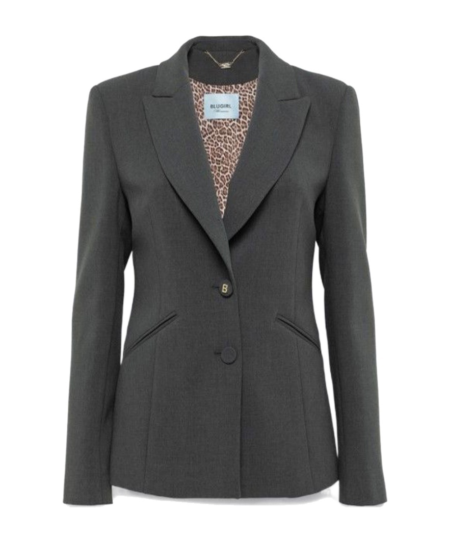 Blugirl Long-sleeved Suit Jacket In Brown