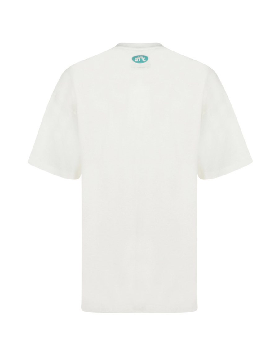 Oamc Slogan-print Cotton T-shirt In White