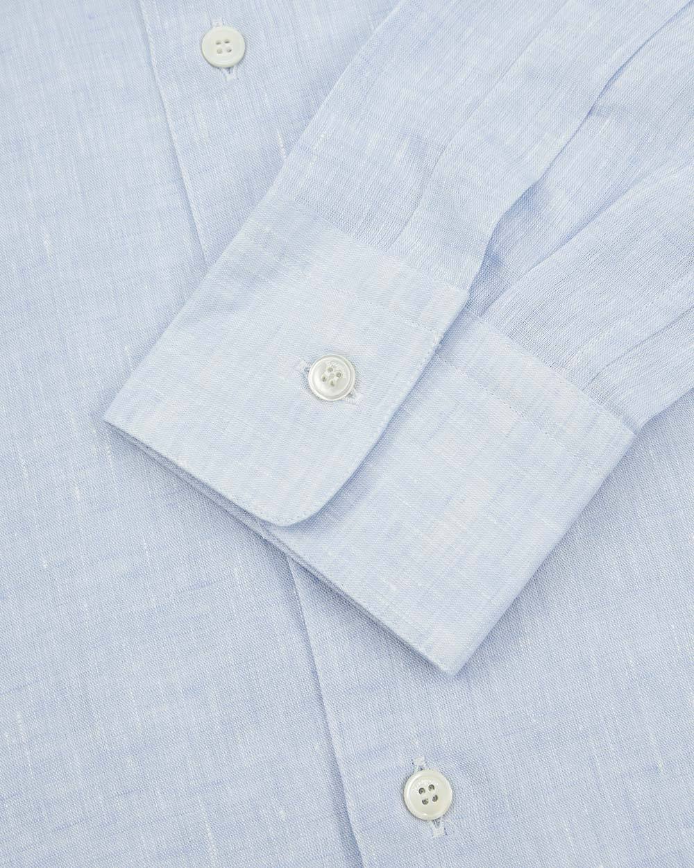 Ferragamo Embroidered Shirt With Logo In Blue