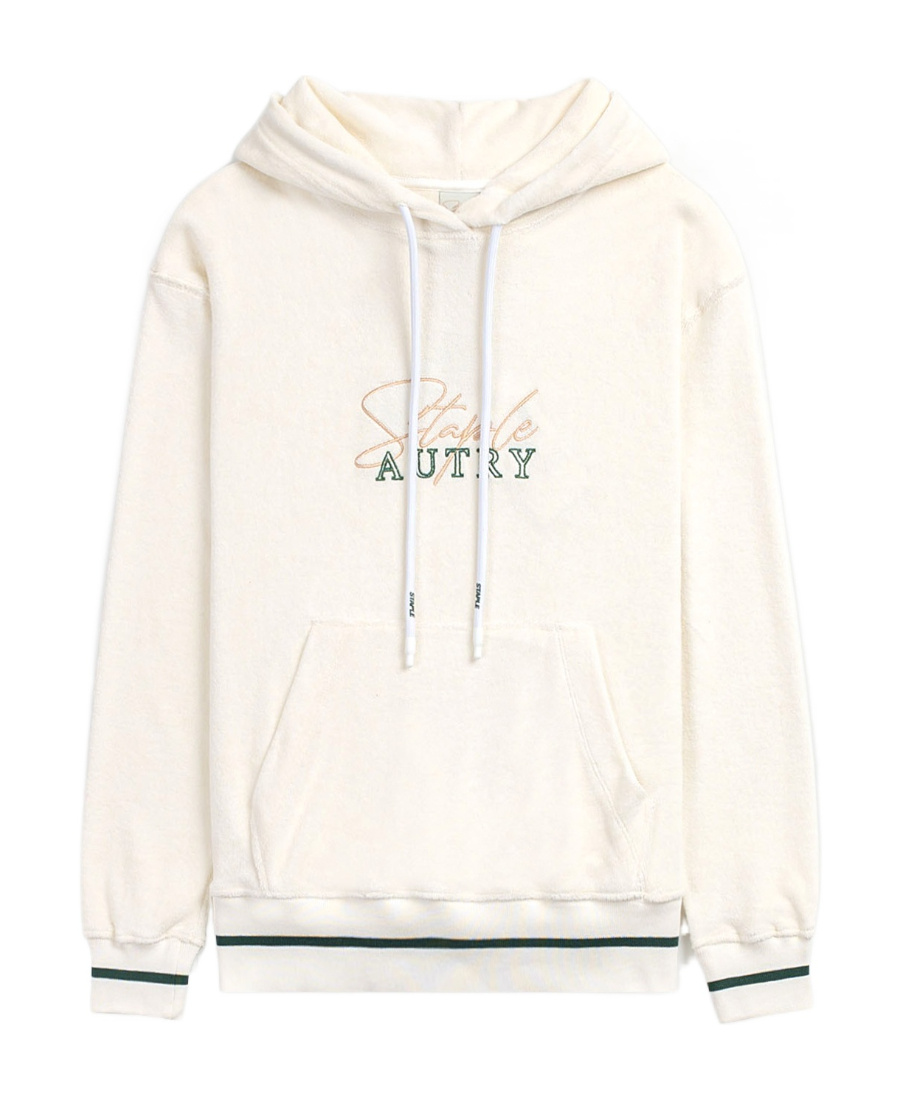 Autry White Hoodie With Logo X Staple Embroidery In White