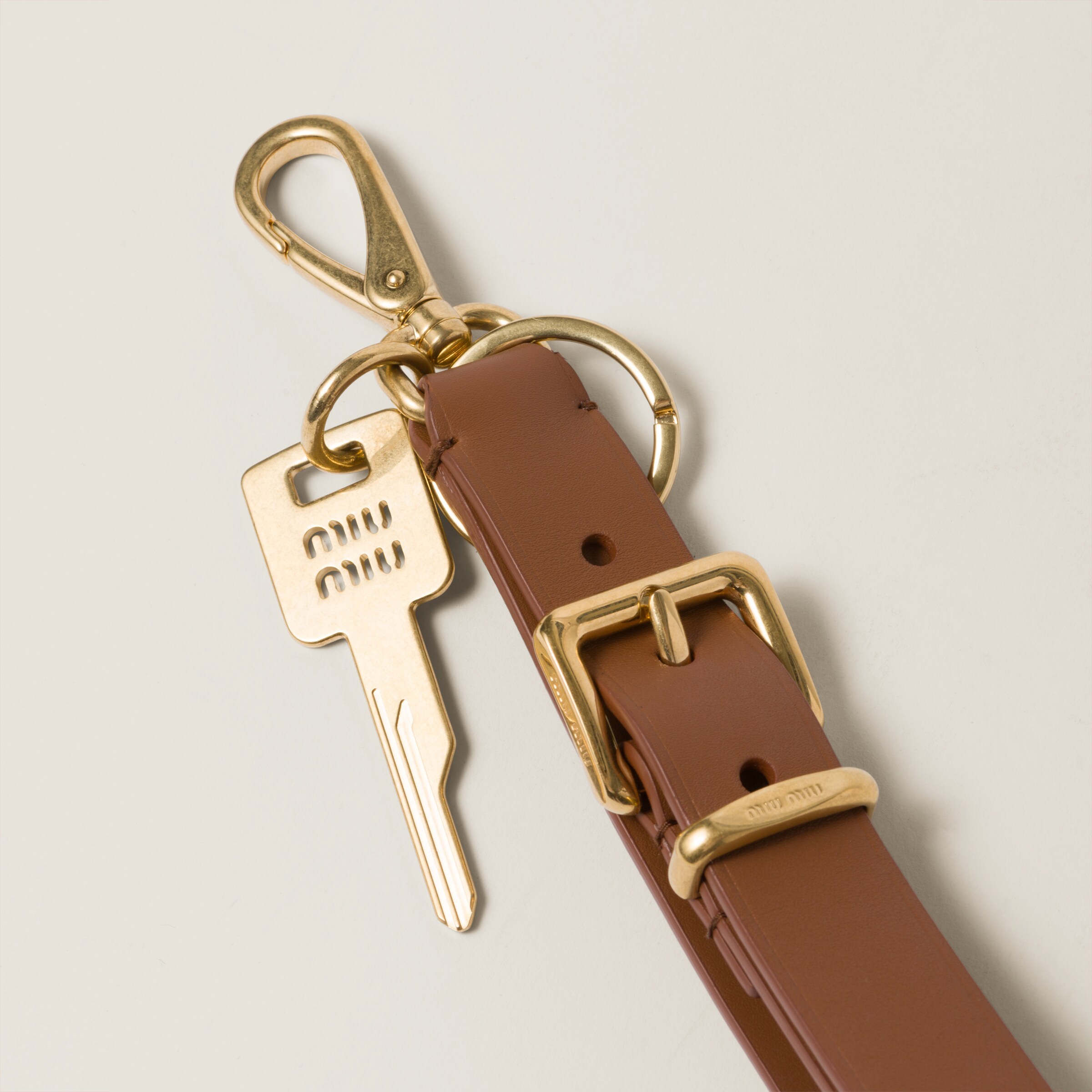 MIU MIU LEATHER KEY RING