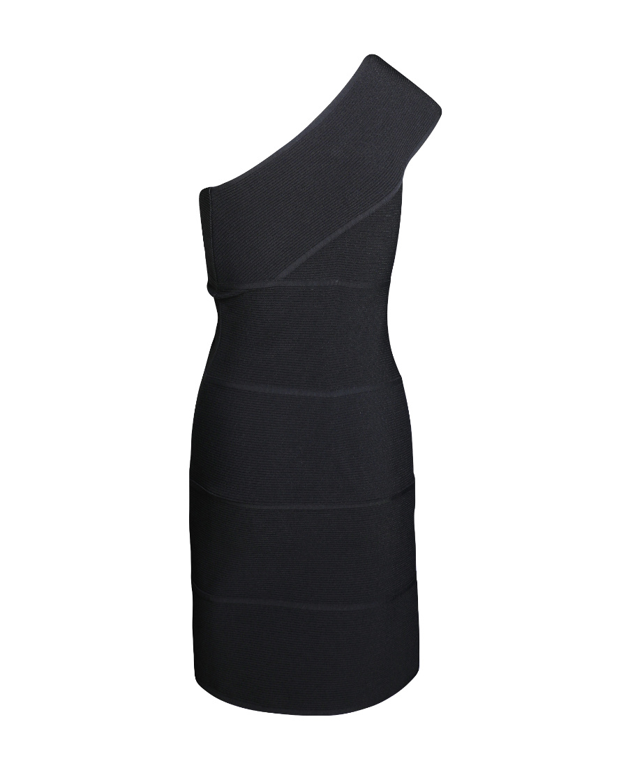 BOTTEGA VENETA ONE-SHOULDER FITTED MINIDRESS
