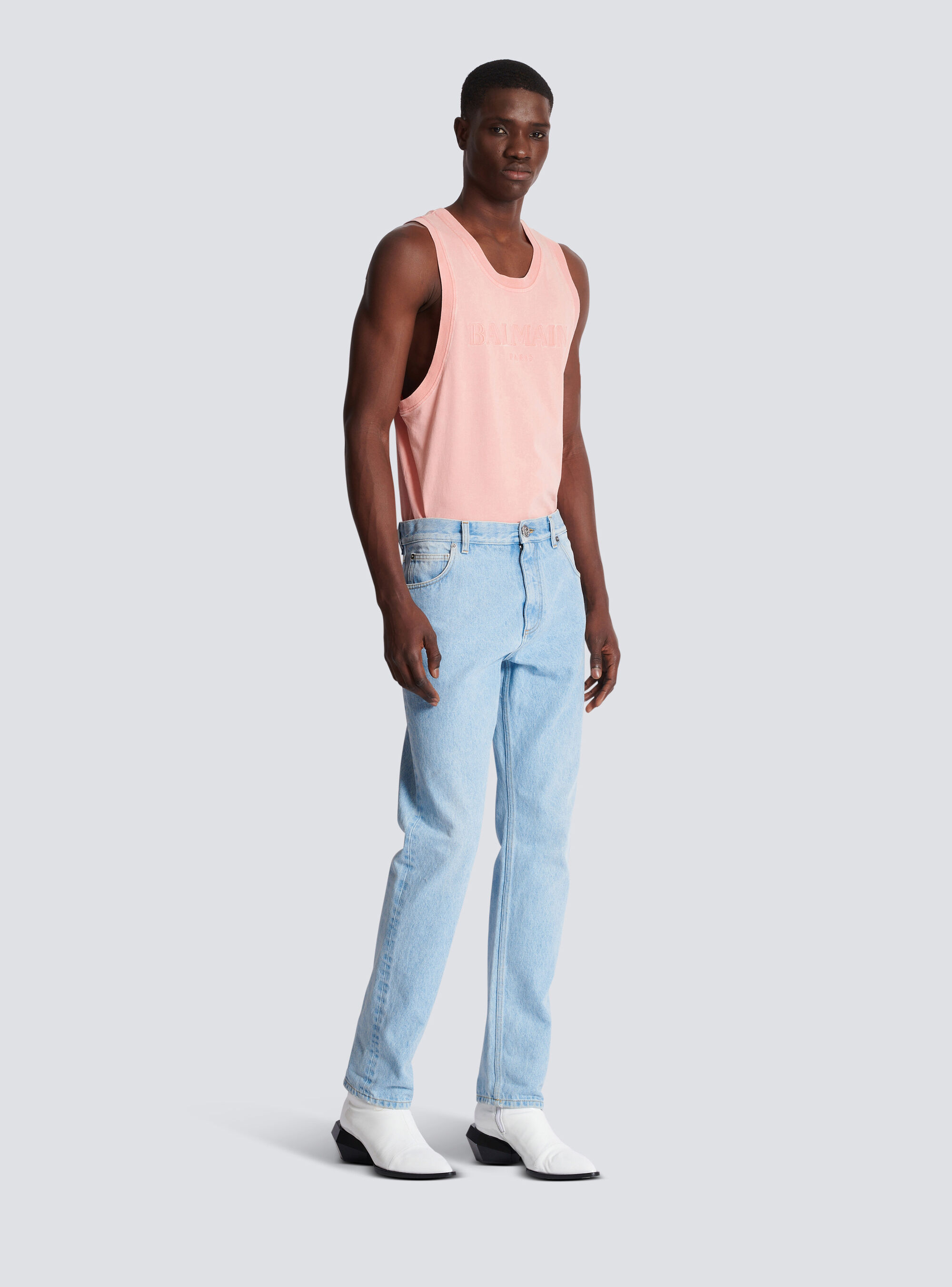 Balmain Mid-rise Straight Jeans In Blue