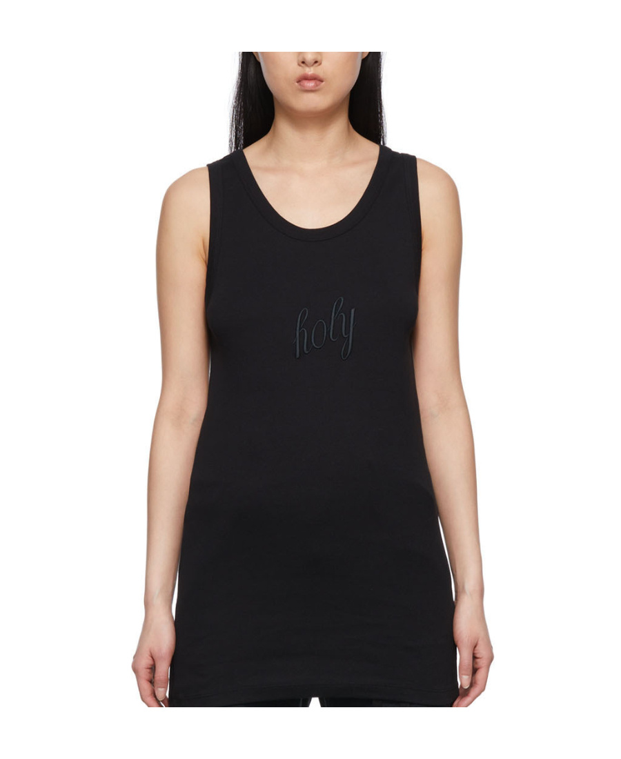 Ann Demeulemeester Mara Ribbed Cotton Tank Top In Black