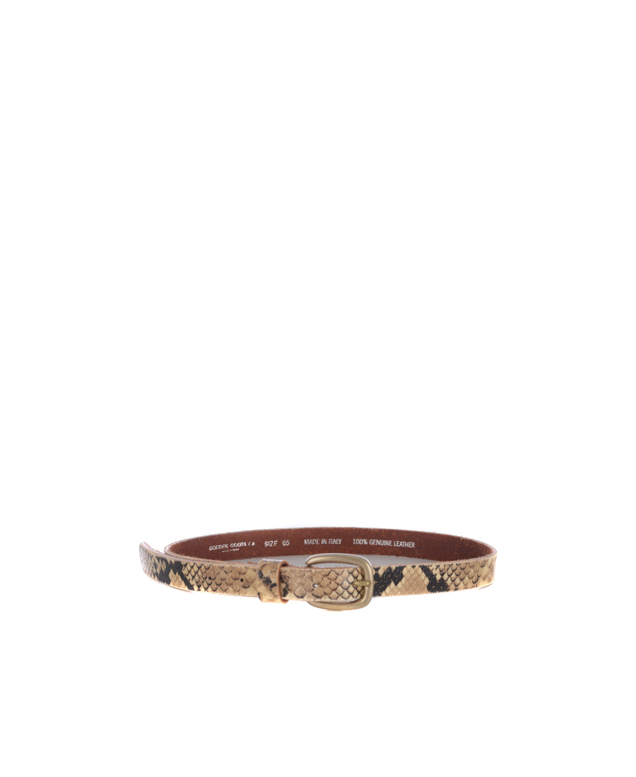 Golden Goose Animal-print Buckle Belt In Multicolor