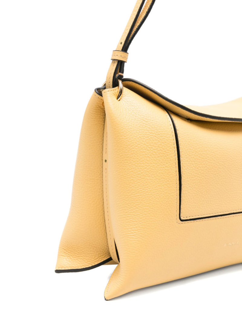 Wandler Penelope Slouch Logo-detail Shoulder Bag In Neutral