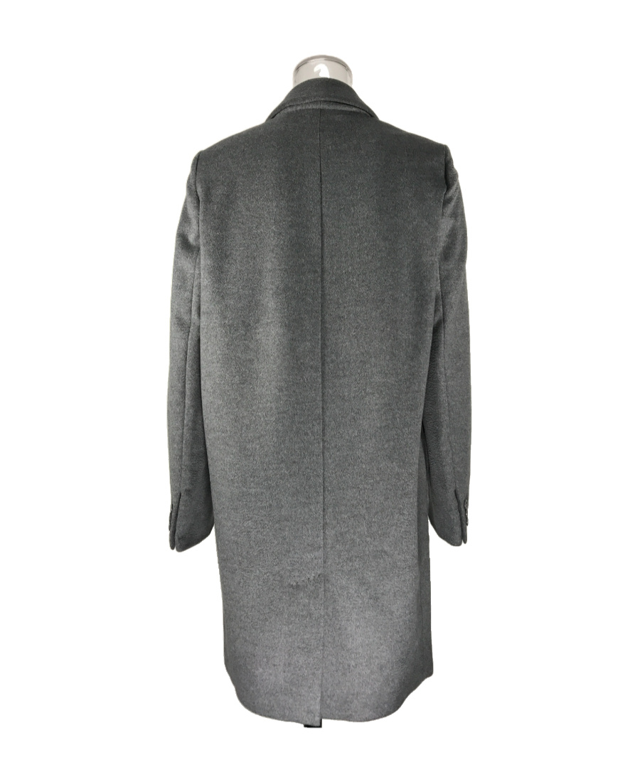 Max Mara Lapel Long-sleeved Coat In Gray