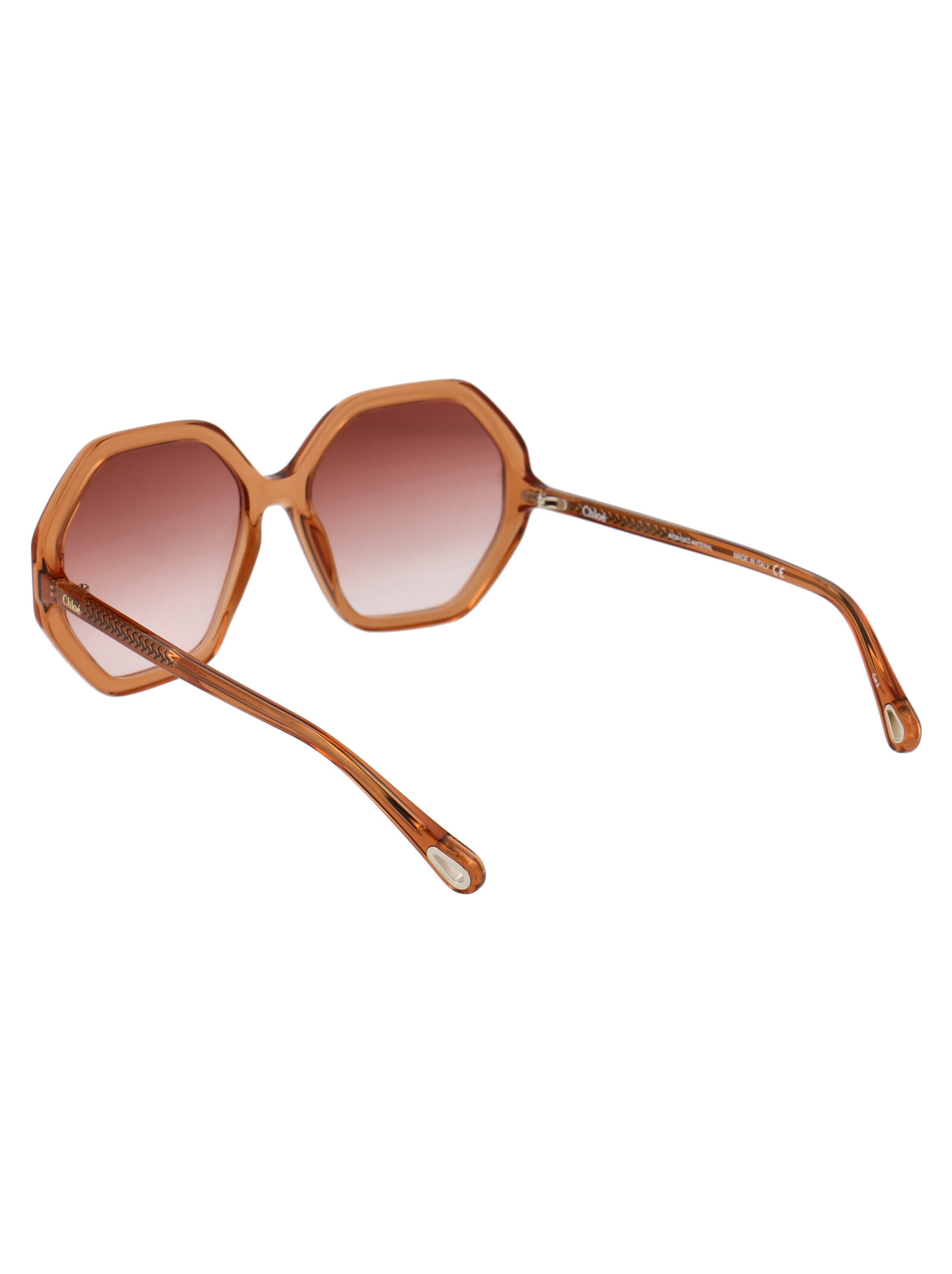 Chloé Hexagonal-frame Gradient Sunglasses In Pink