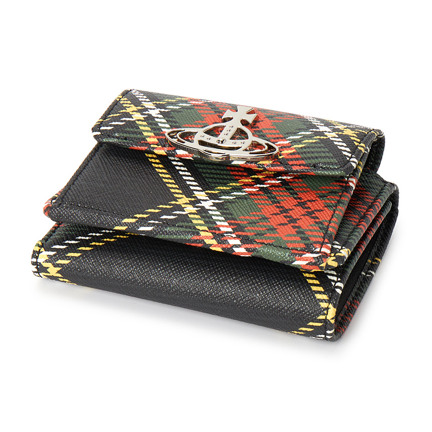 Vivienne Westwood Tartan-print Orb Wallet In Multi