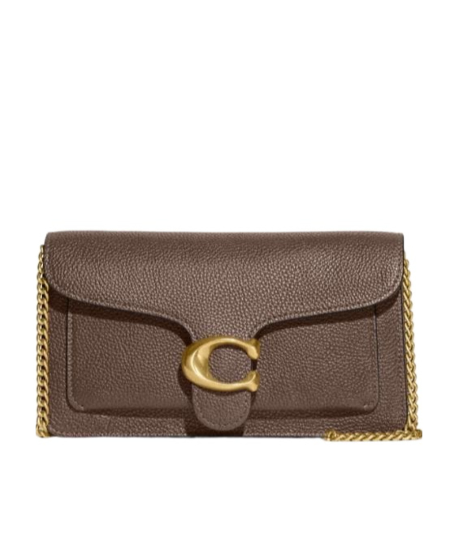 Coach Logo Plaque Crossbody Bag In Brown