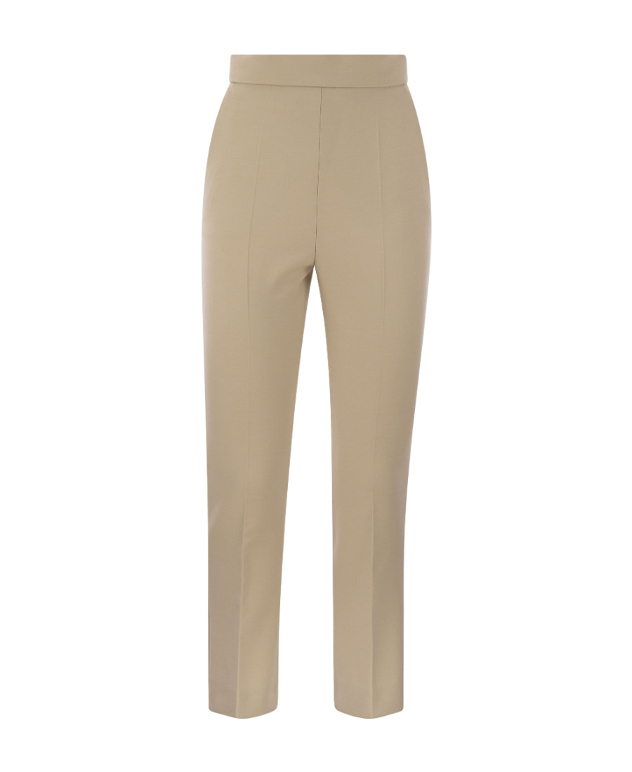 Max Mara Beige Nepeta High-waist Tailored Trousers In Nude