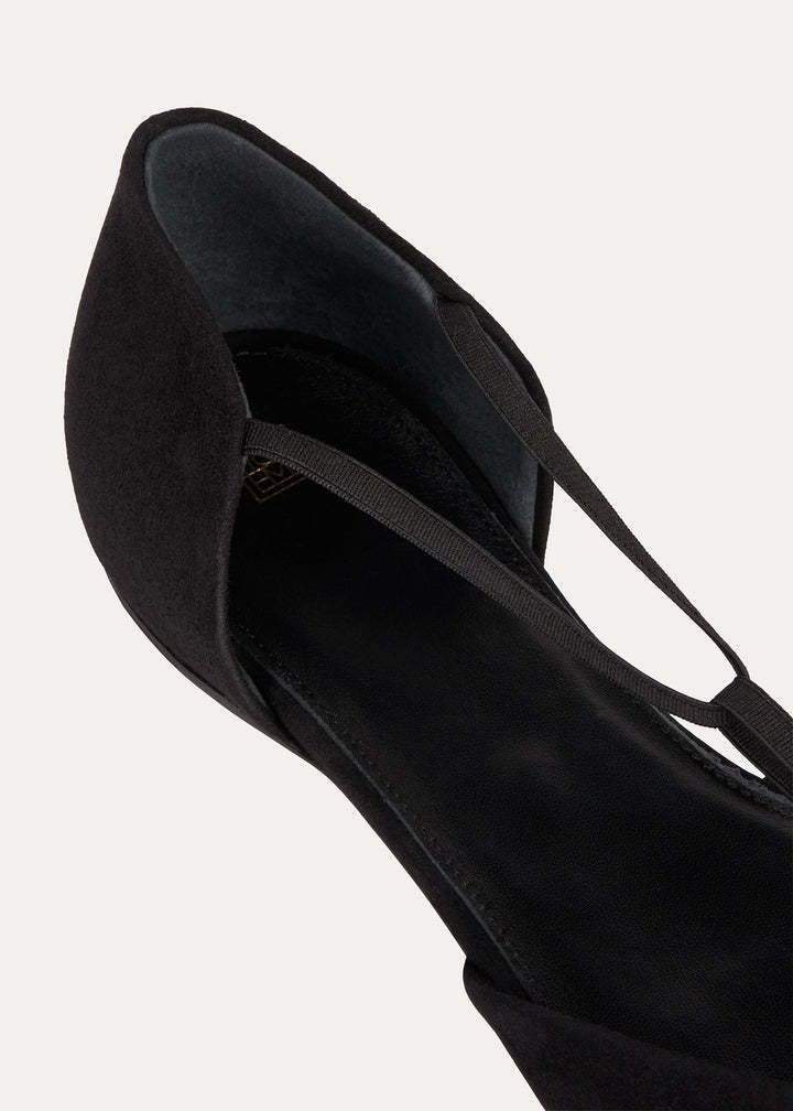 TOTÊME THE T-STRAP SUEDE BALLERINA SHOES 