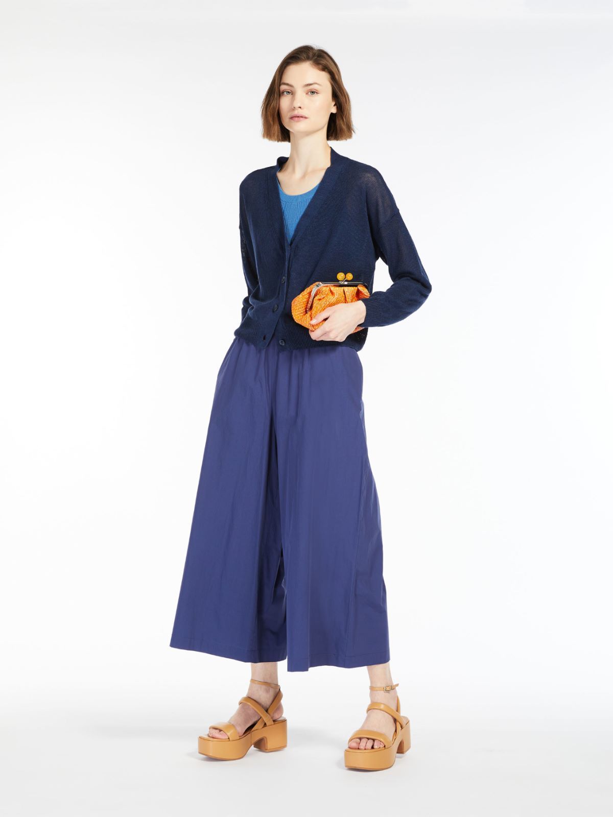 Weekend Max Mara Wide-legged Casual Pants In Blue