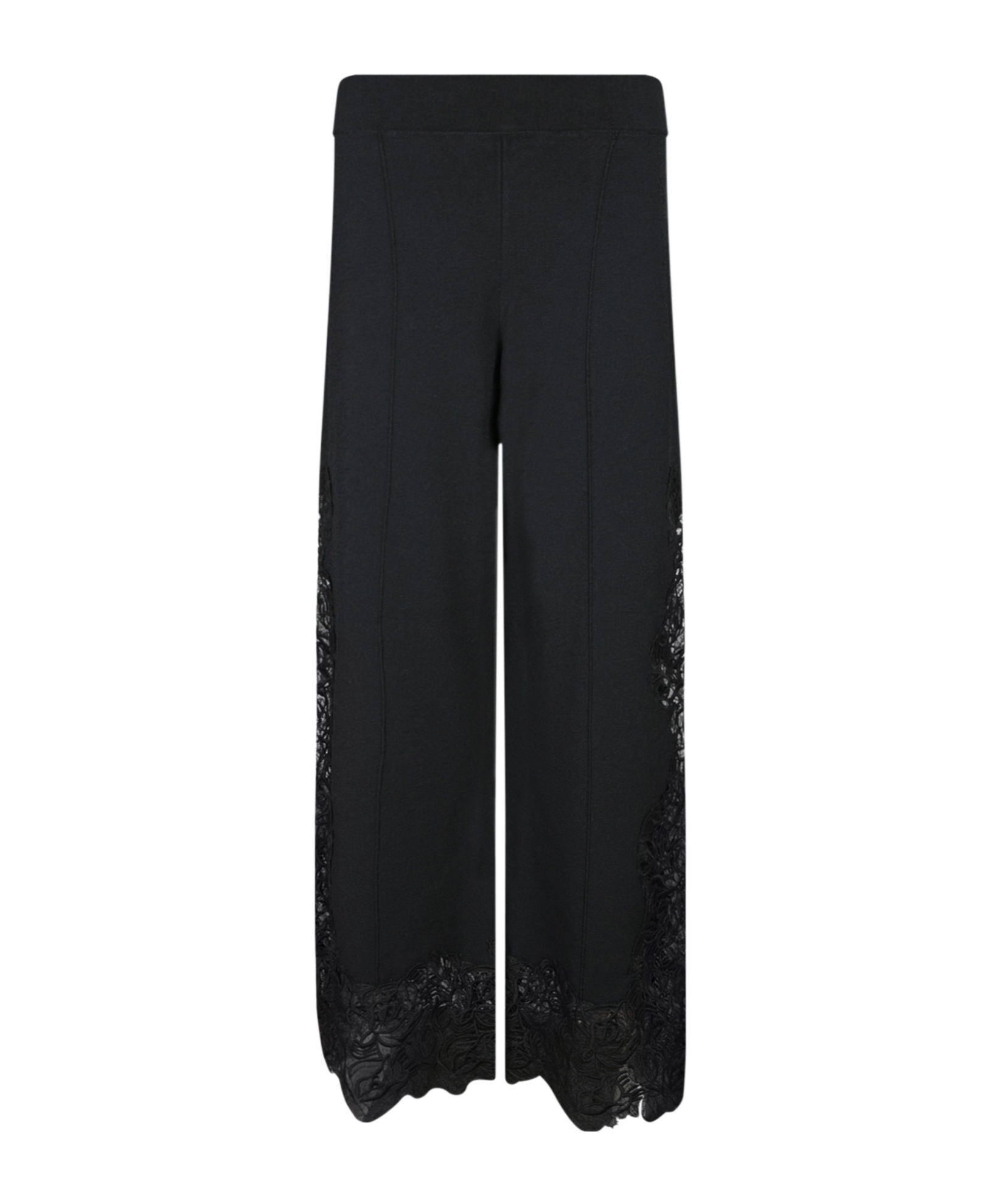 Ermanno Scervino Black Viscose Lace Trousers