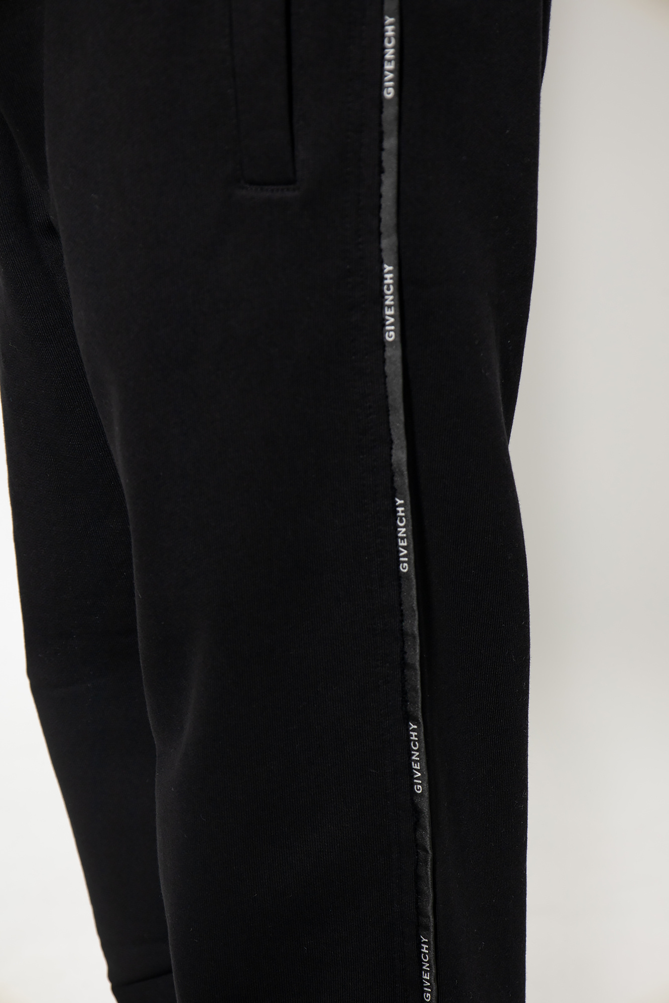 Givenchy Logo Tape Sweatpants In Black