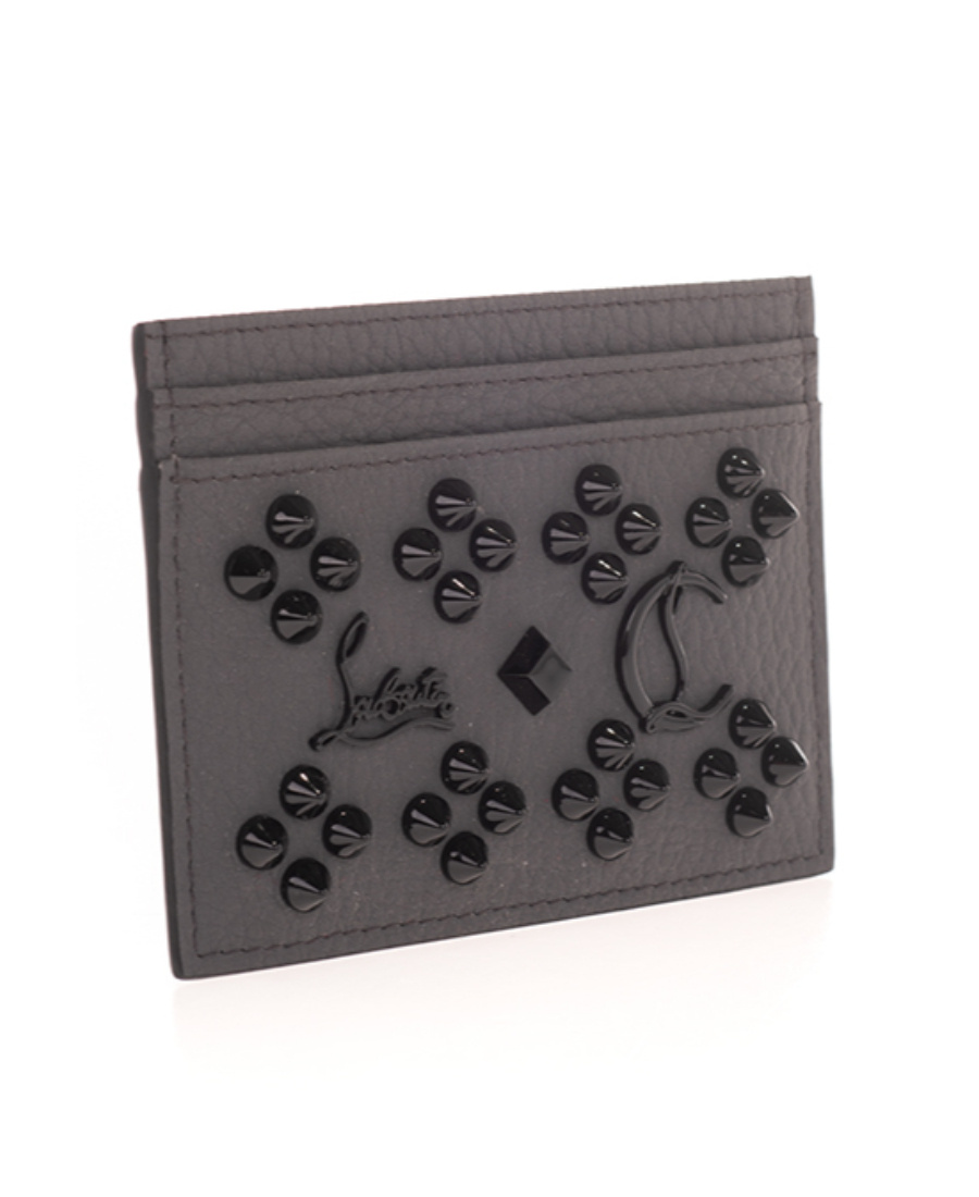 Christian Louboutin Rivet Card Bag In Black