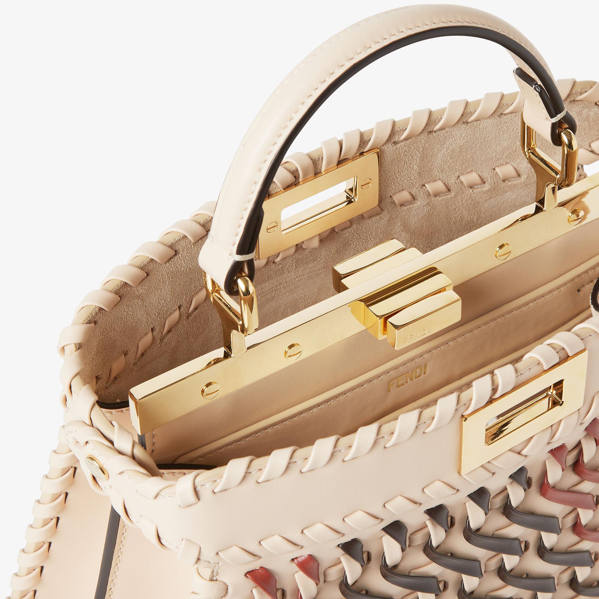 Fendi Women Peekaboo Iseeu Small Leather Crossbody Bag In Multi