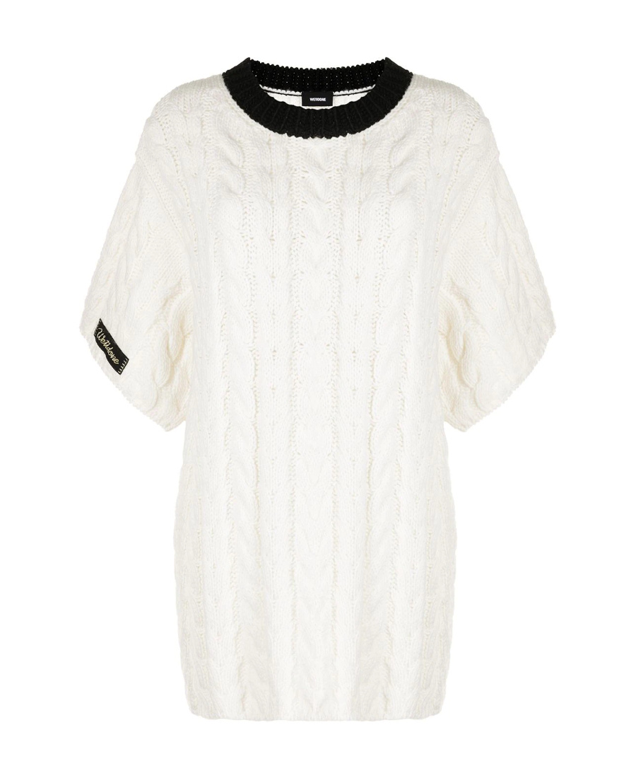 We11 Done Oversized Cable-knit Jumper In White