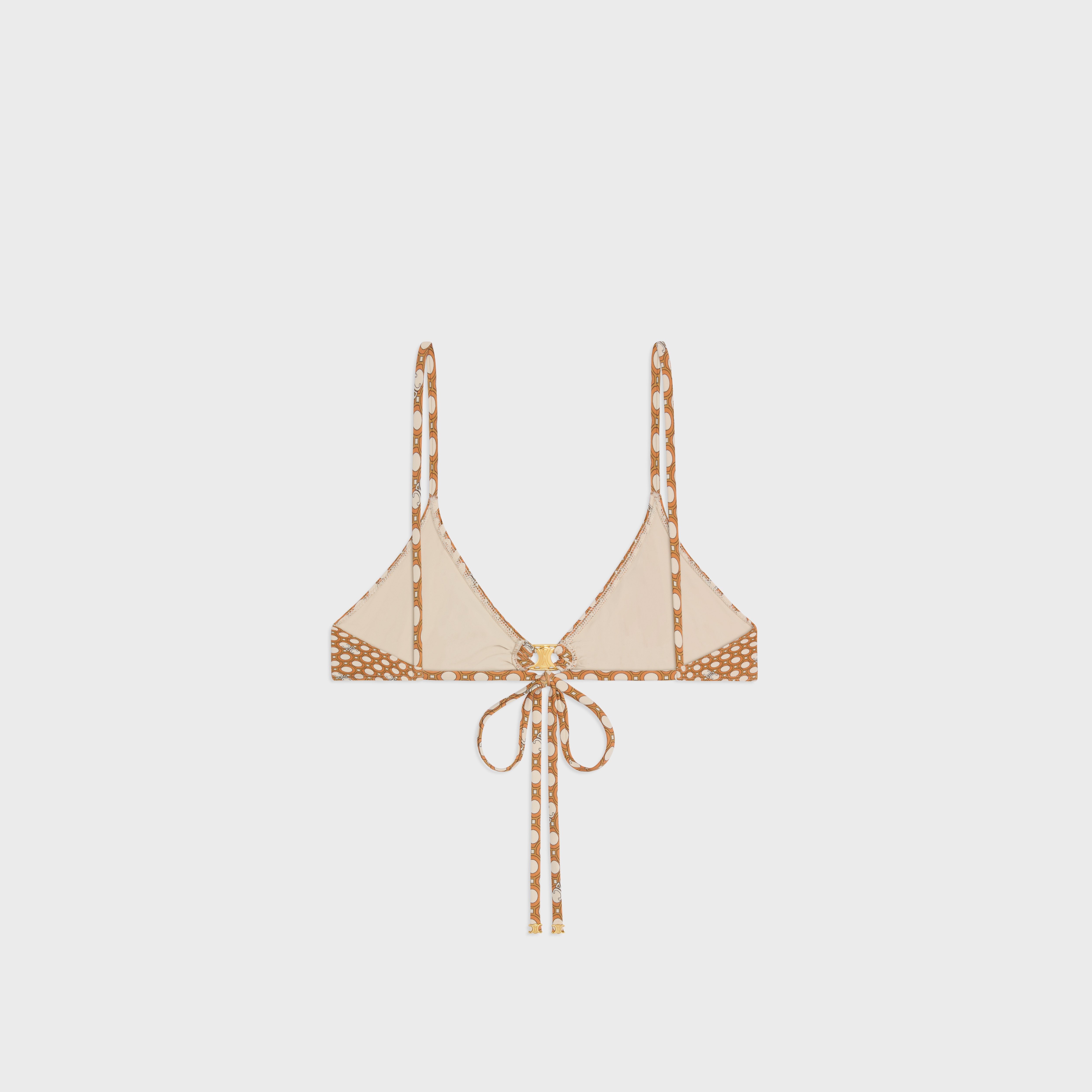 Celine Triomphe Triangle Top In Triomphe Matte Jersey In Neutral