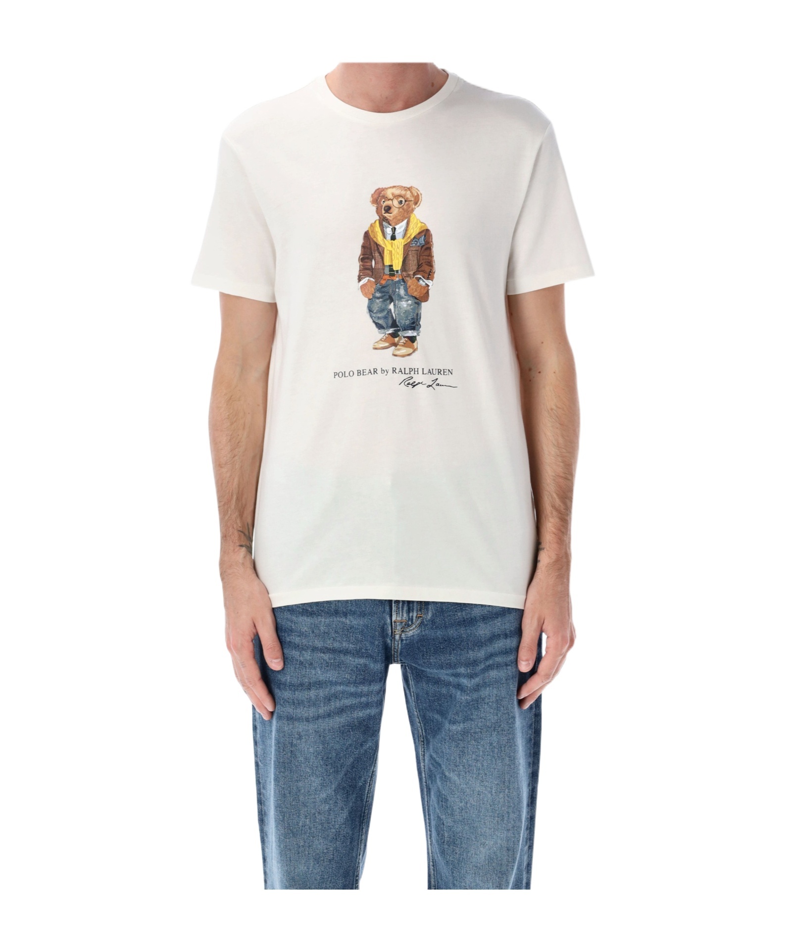 Polo Ralph Lauren Polo Bear T-shirt Custom Slim-fit In White