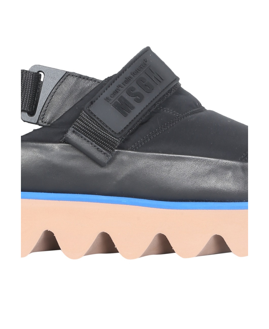 Msgm Padded Platform Mules In Black