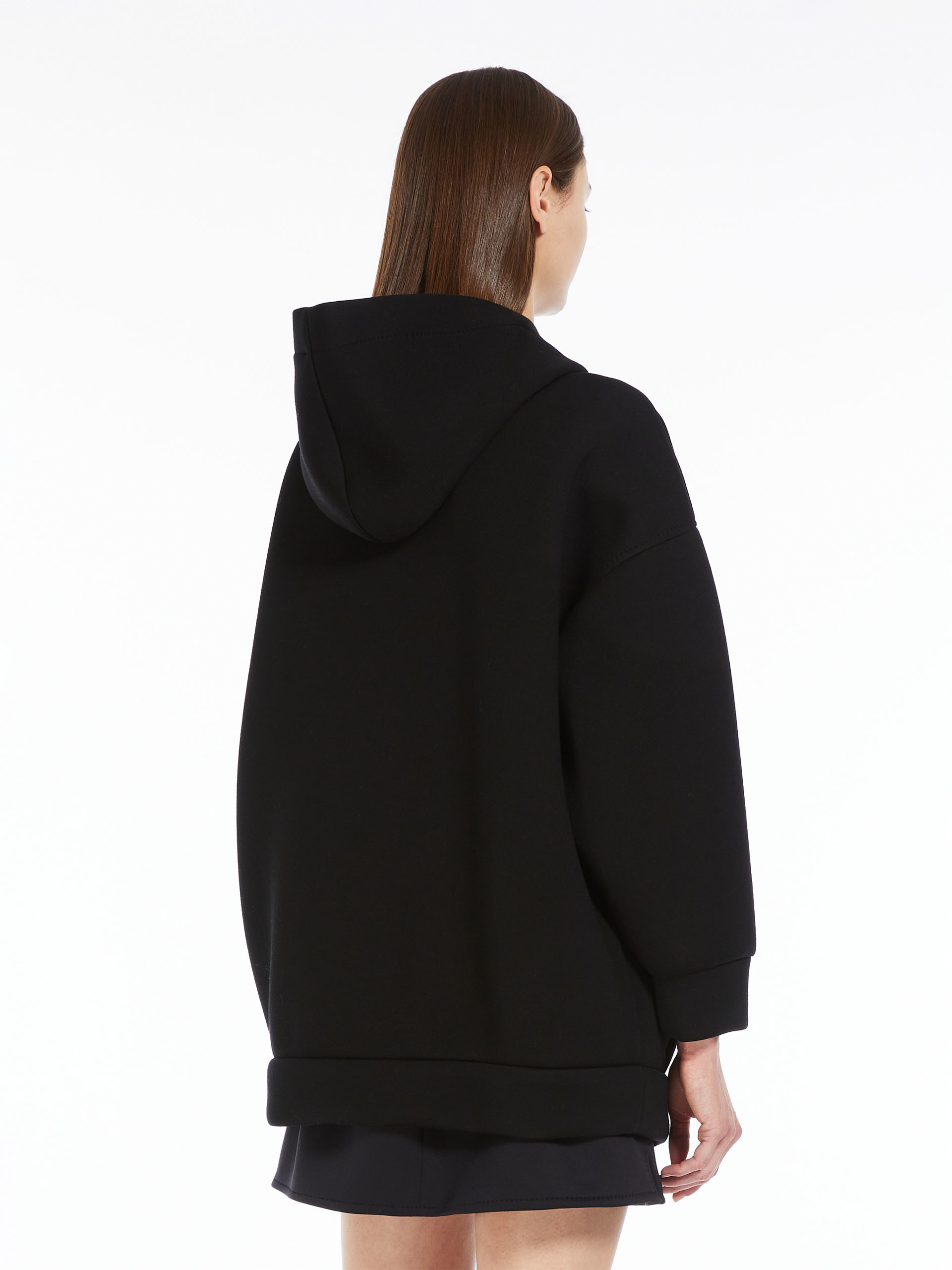 MAX MARA MAX MARA LOGO EMBROIDERED ZIP-UP HOODIE