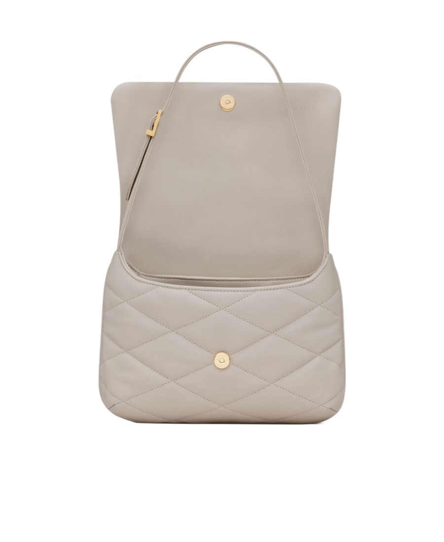 Saint Laurent Le 57 Quilted Shoulder Bag In White