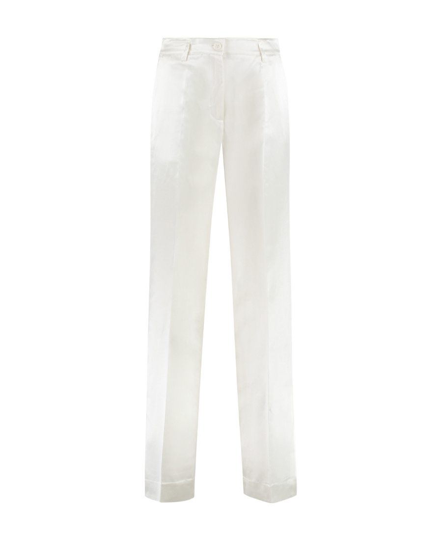 P.a.r.o.s.h . Viscose And Silk Trousers In White
