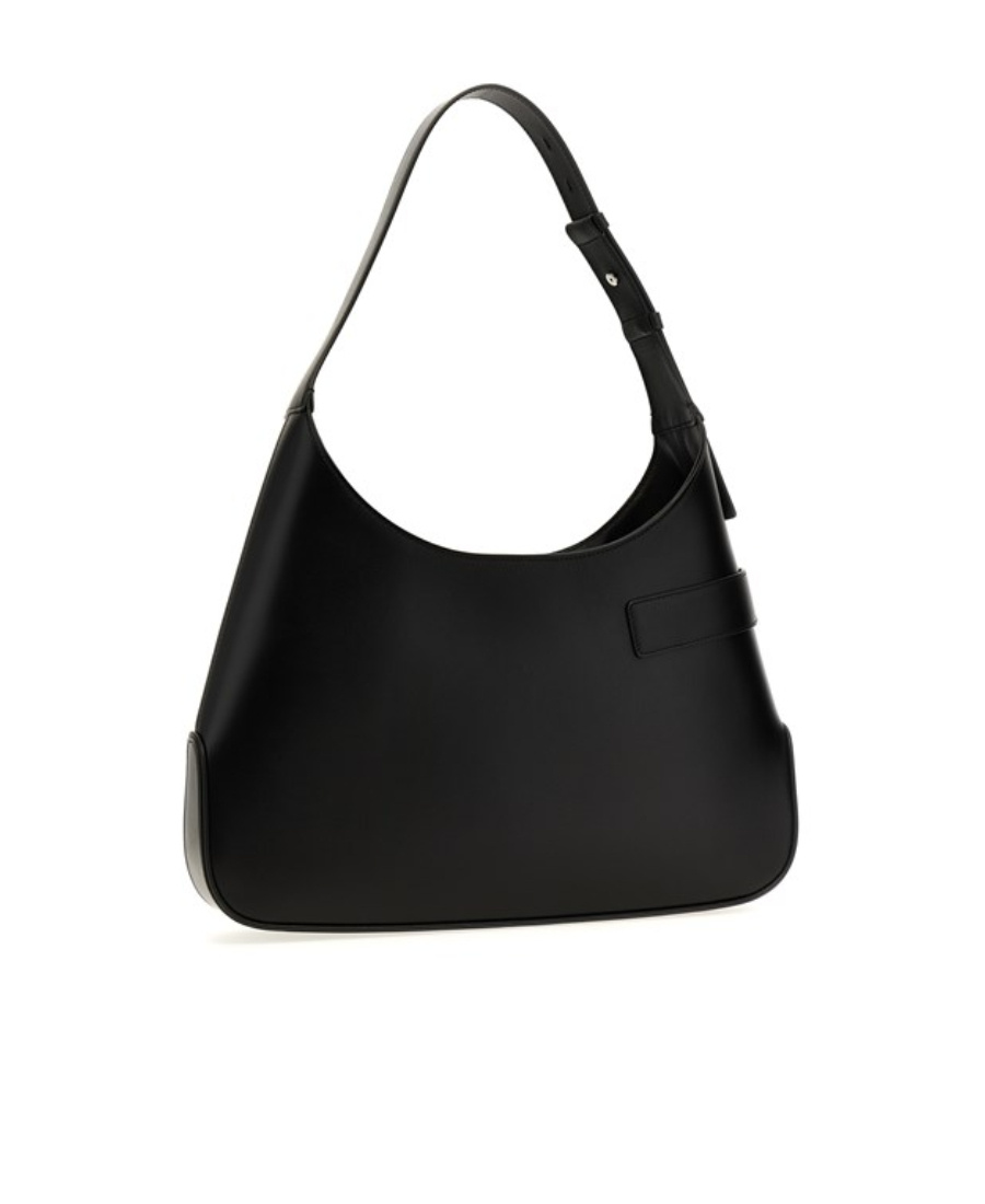 Ferragamo Archivio Logo Buckle Handbag In Black
