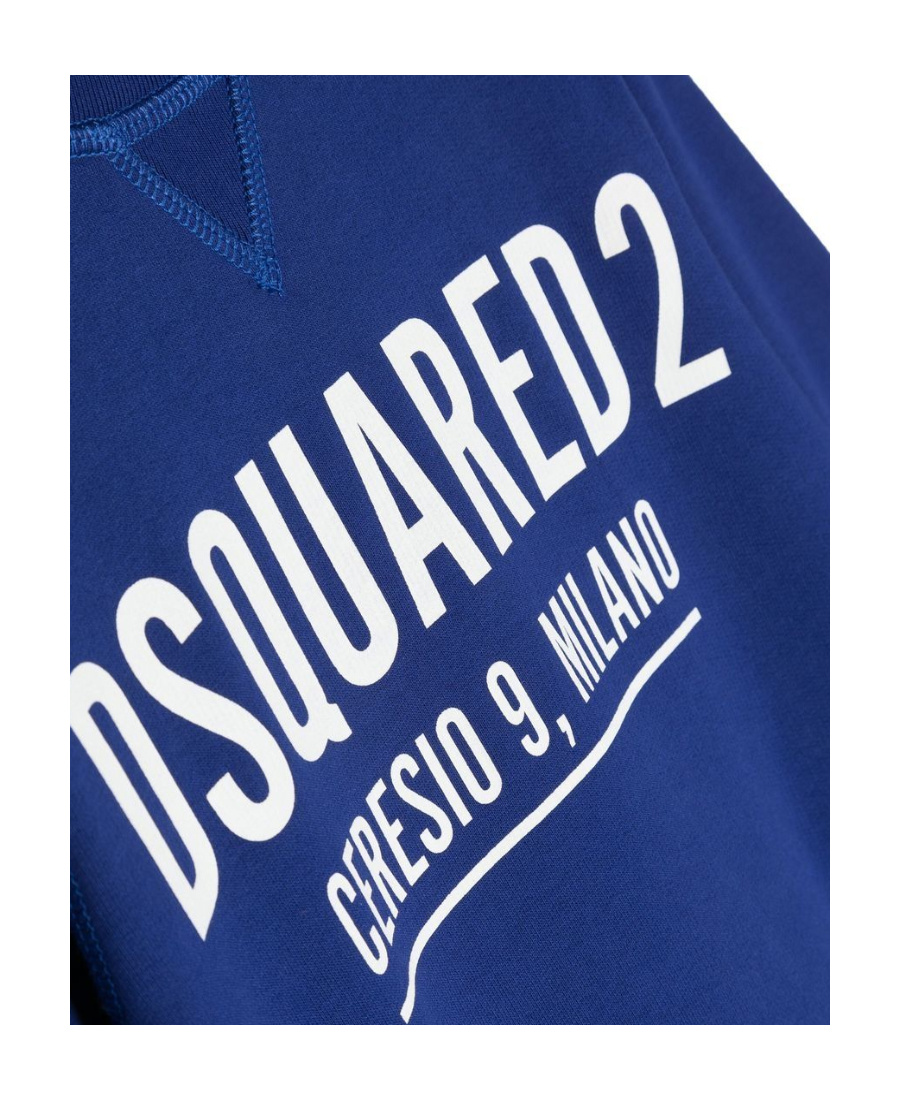 Dsquared2 Round-necked Logo Sweater In Blue