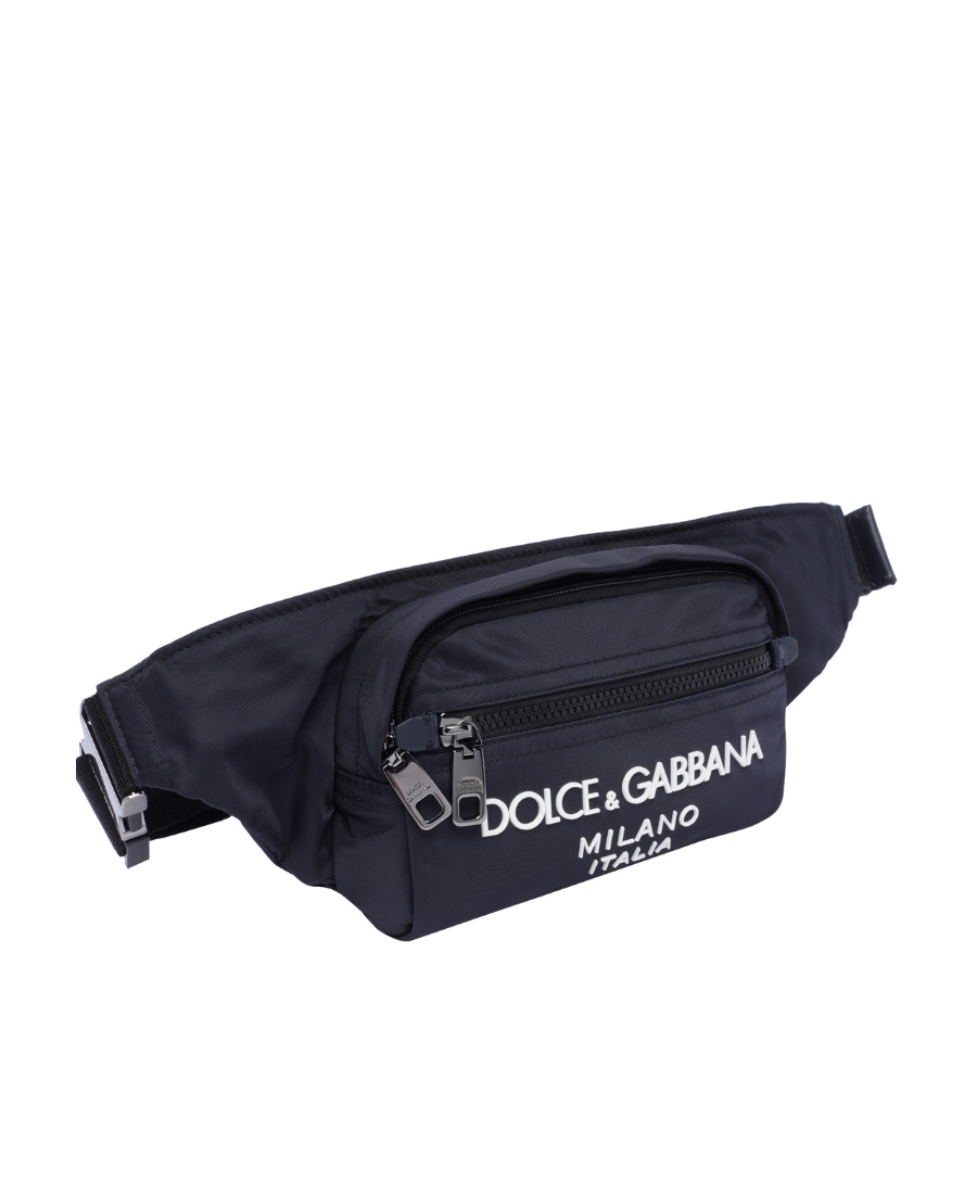 Dolce & Gabbana Raised Logo Belt Bag In Black