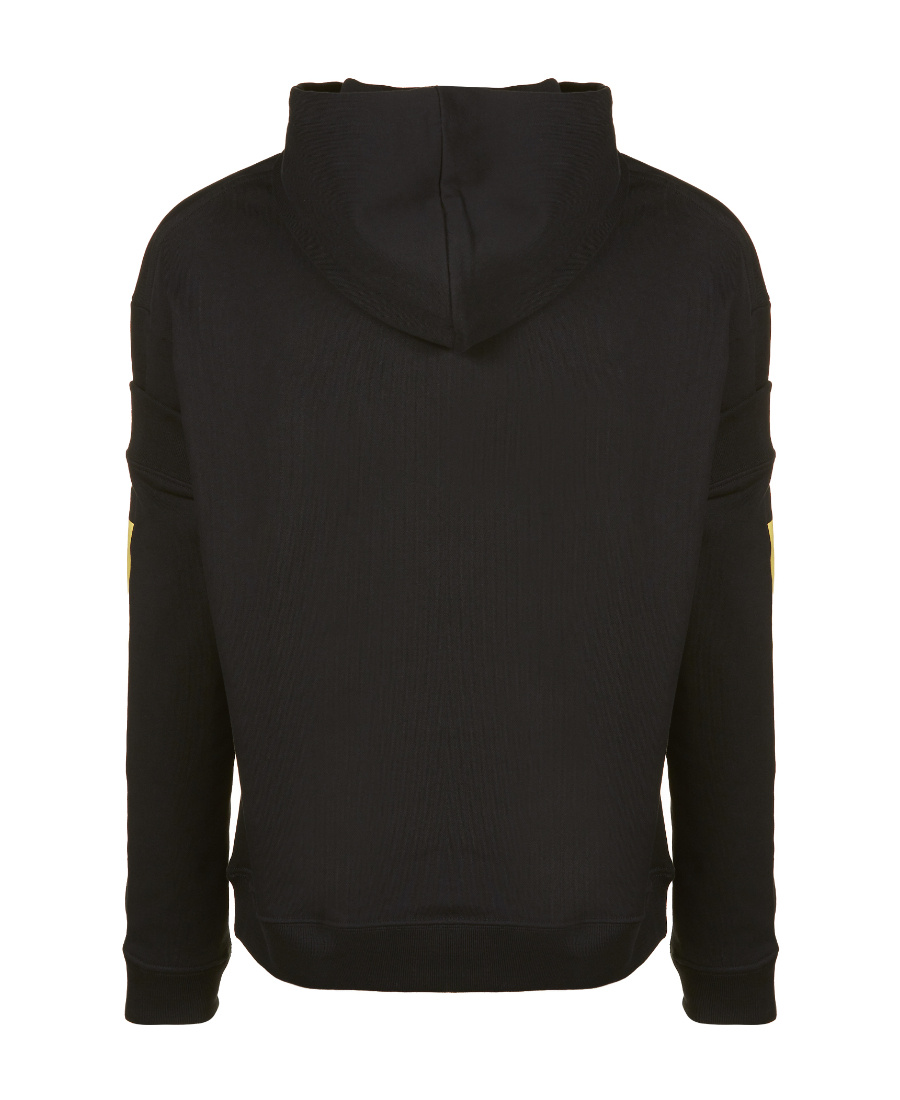 Raf Simons Logo Hooded Sweater In Black