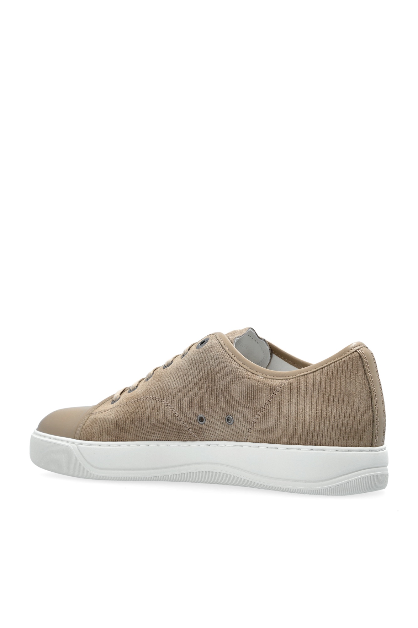Lanvin Dbb1 Suede And Leather Sneakers For Men In Neutral