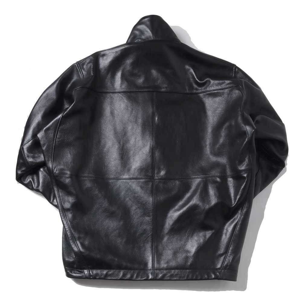 Doublet Panelled Leather Jacket In Black