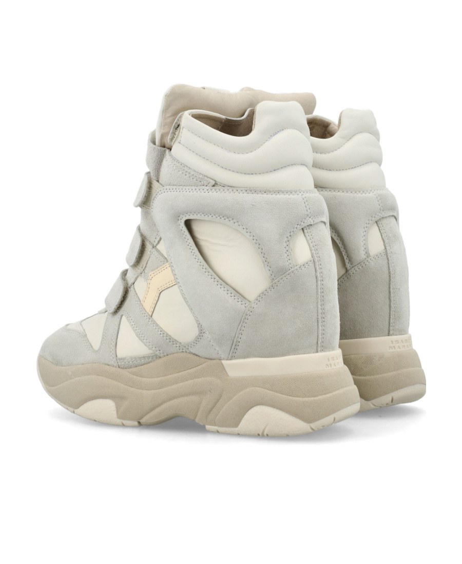 Isabel Marant Balskee High Top Sneakers With Wedge Shoes In Nude