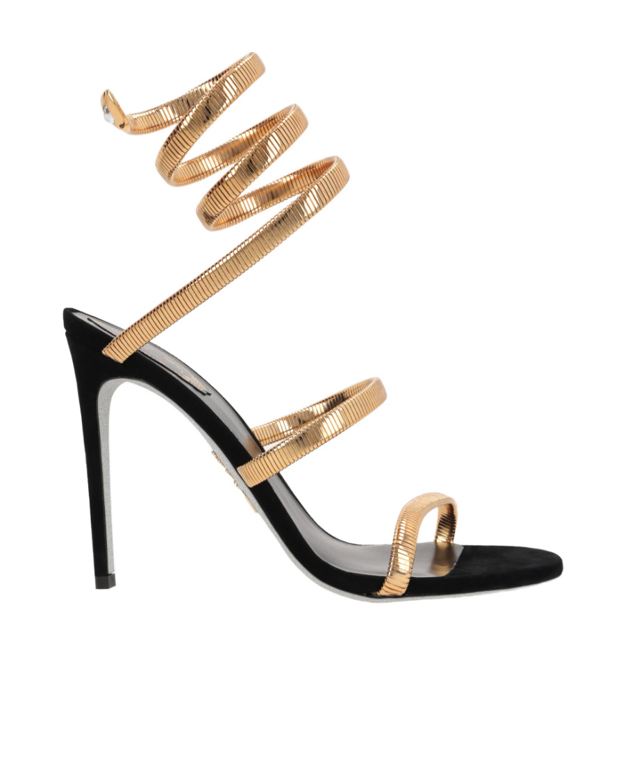 René Caovilla Juniper 110mm Coiled-strap Suede Sandals In Nude