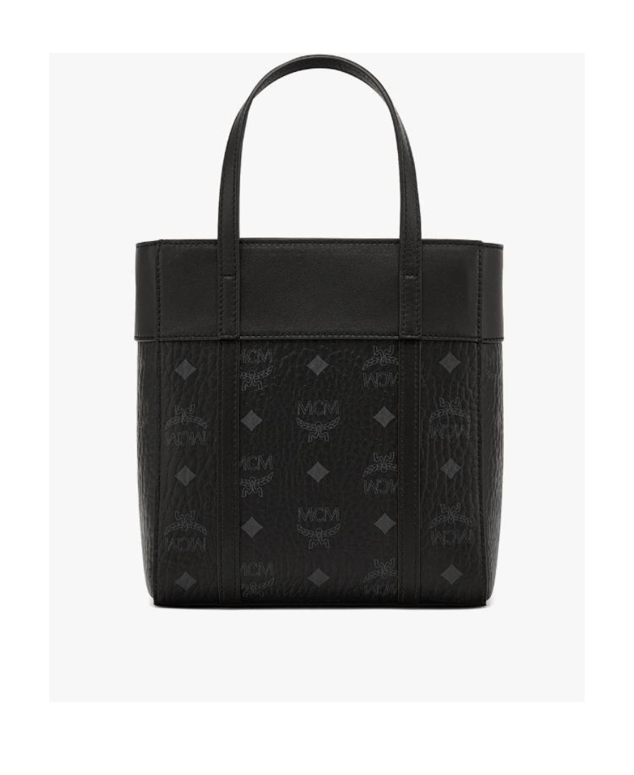 Mcm Logo Shoulder Bag In Black