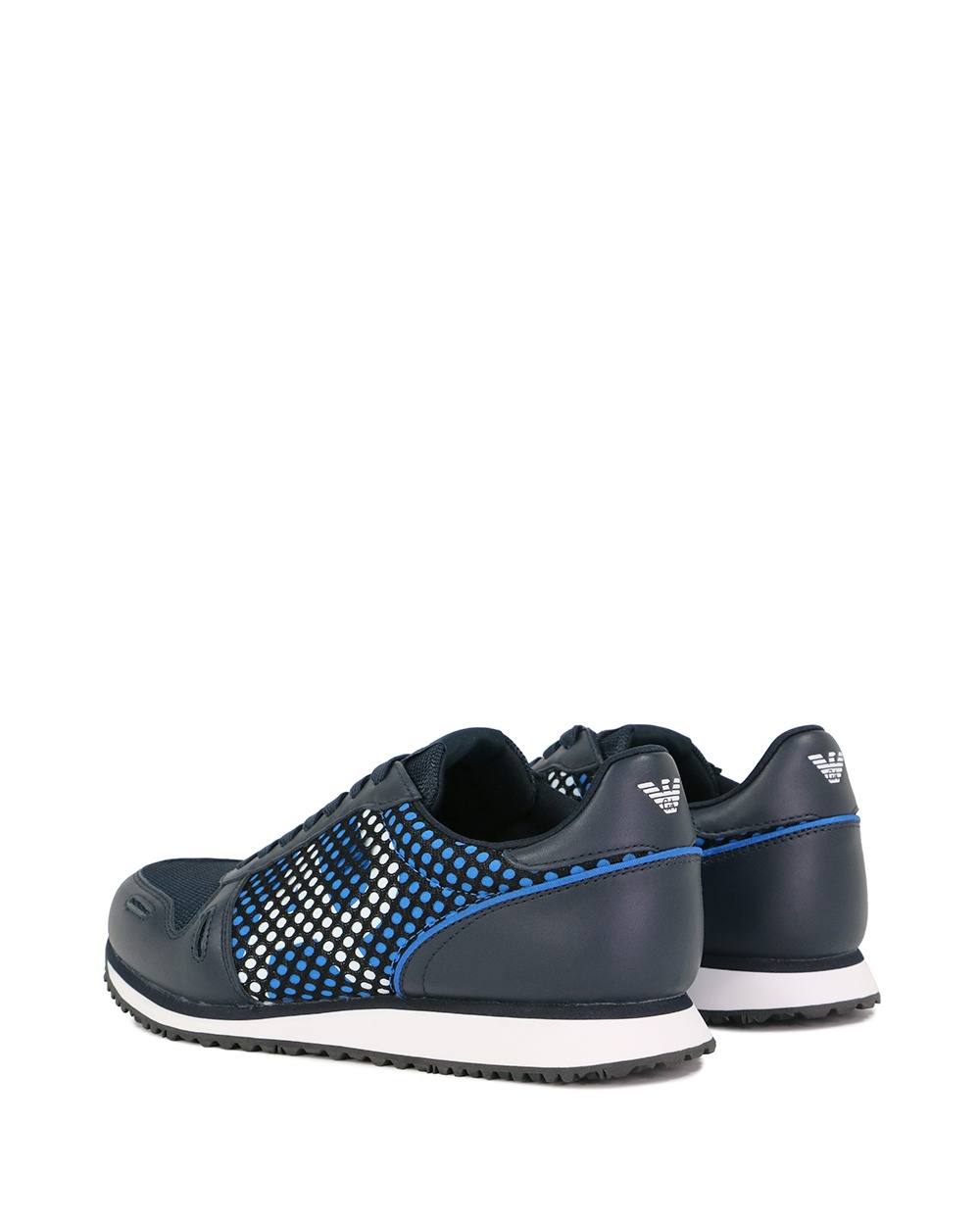 Armani Jeans Logo Details Casual Sports Shoes In Black