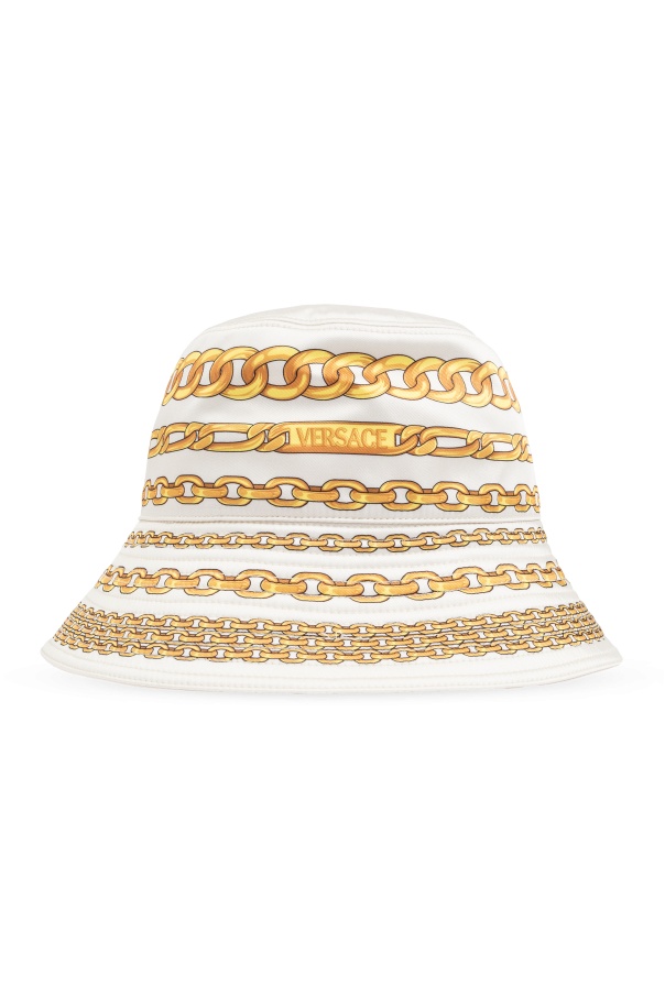 Versace Treasure Print Bucket Hat In White