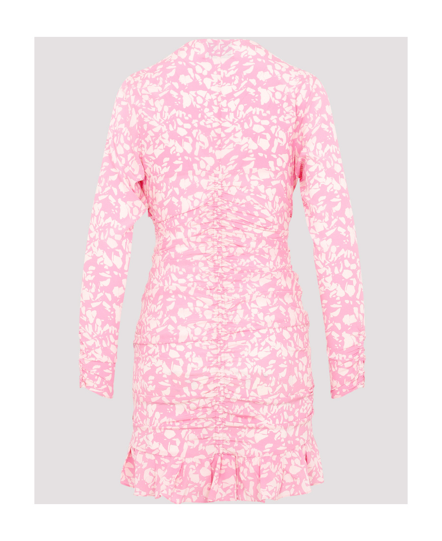 Isabel Marant Lara V-neck Floral Mini Dress In Pink